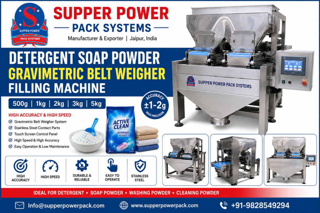 Detergent Soap Powder Gravimetric Belt Weigher Filling Machine 500g 1kg 2kg 3kg 5kg Detergent Powder Packing Machine